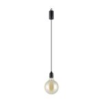 Eglo Lampa Wisząca Vignanello Czarny 827 Bardzo Ciepła Biel | IP44 - Zasilany Na Baterie