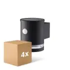 Opakowanie 4x D'Lite Światło Ścienne Solis Solar Czarny Up & Down - 830 Ciepła Biel | IP54 - Czujnik Ruchu